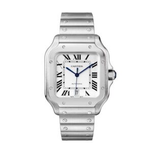 CARTIER Santos Silvered Opaline Dial Date 39mm