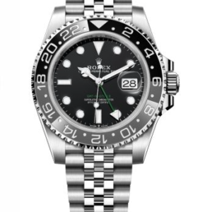 Rolex 2024 GMT-Master II "Bruce Wayne" Oystersteel black dial Jubilee band Reference 126710GRNR
