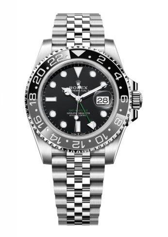 Rolex 2024 GMT-Master II "Bruce Wayne" Oystersteel black dial Jubilee band Reference 126710GRNR