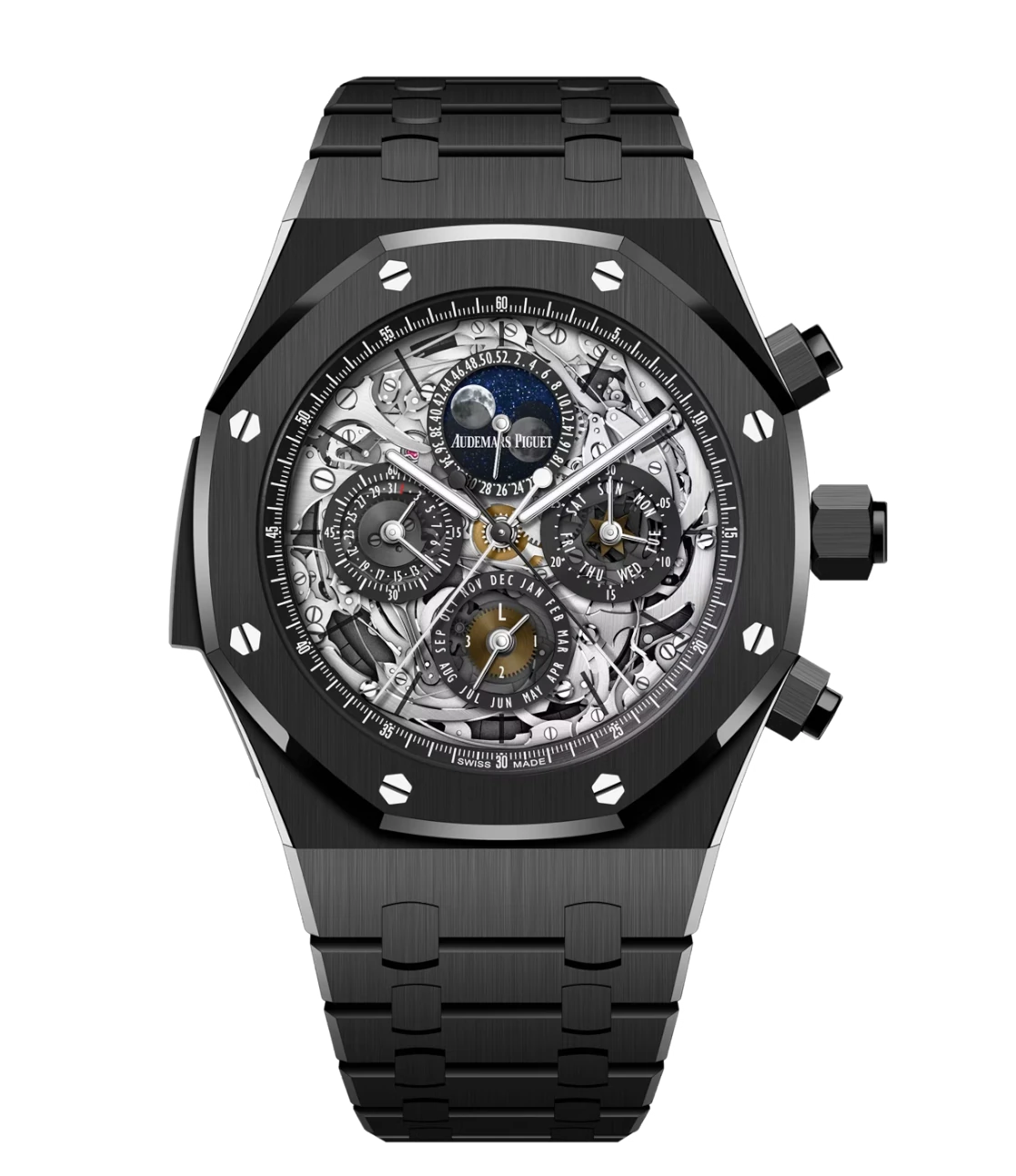 Audemars Piguet Royal Oak Grande Complication Black ceramic and Sapphire dial Black ceramic bracelet Ref. 26605CE.OO.1248CE.01