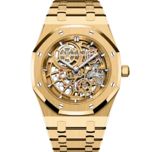 Audemars Piguet Royal Oak “Jumbo” Extra-Thin Openworked 18-carat yellow gold and Yellow gold-toned openworked dial 18-carat yellow gold bracelet Ref. 16204BA.OO.1240BA.01