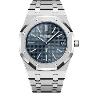 Audemars Piguet Royal Oak "Jumbo" Extra-Thin Stainless steel and “Bleu nuit nuage 50” dial Stainless steel bracelet Ref. 16202ST.OO.1240ST.02