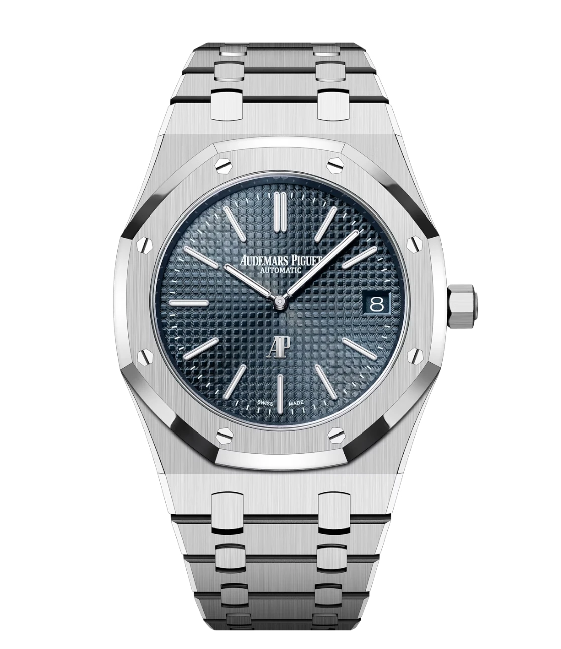 Audemars Piguet Royal Oak "Jumbo" Extra-Thin Stainless steel and “Bleu nuit nuage 50” dial Stainless steel bracelet Ref. 16202ST.OO.1240ST.02