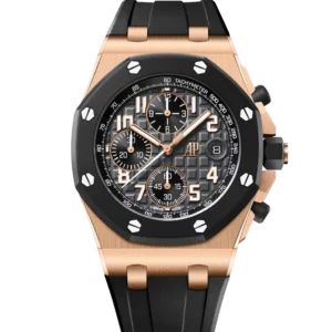 Audemars Piguet Royal Oak Offshore Selfwinding Chronograph 18-carat pink gold and Anthracite grey dial Black rubber strap Ref. 26238OK.OO.A002CA.01