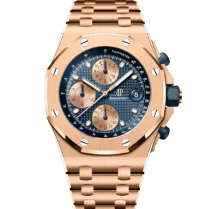 Audemars Piguet Royal Oak Offshore Selfwinding Chronograph 18-carat pink gold and Blue dial 18-carat pink gold bracelet Ref. 26238OR.OO.2000OR.01