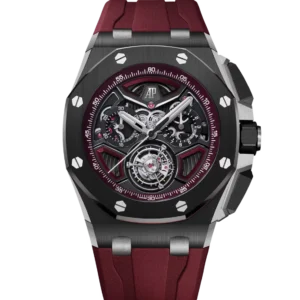 Audemars Piguet Royal Oak Offshore Selfwinding Flying Tourbillon Chronograph Black ceramic and black titanium dial interchangeable black rubber strap Ref. 26622CE.OO.D002CA.03