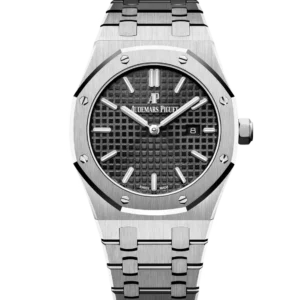 Audemars Piguet Royal Oak Quartz Stainless steel and Black dial Stainless steel bracelet Ref. 67650ST.OO.1261ST.01-A