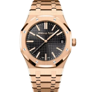 Audemars Piguet Royal Oak Selfwinding 18-carat pink gold and Black dial 18-carat pink gold bracelet Ref. 15510OR.OO.1320OR.04