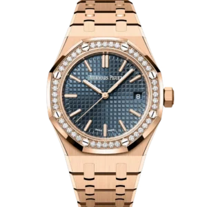 Audemars Piguet Royal Oak Selfwinding 18-carat pink gold and “Bleu nuit nuage 50” dial 18-carat pink gold bracelet Ref. 15551OR.ZZ.1356OR.05