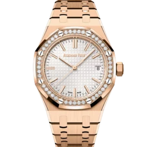 Audemars Piguet Royal Oak Selfwinding 18-carat pink gold and Silver-toned dial 18-carat pink gold bracelet Ref. 15551OR.ZZ.1356OR.04