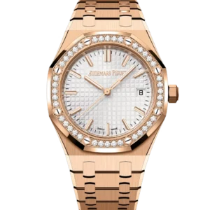 Audemars Piguet Royal Oak Selfwinding 18-carat pink gold and Silver-toned dial 18-carat pink gold bracelet Ref. 77451OR.ZZ.1361OR.03