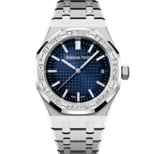 Audemars Piguet Royal Oak Selfwinding 18-carat white gold and Smoked blue dial 18-carat white gold bracelet Ref. 15551BC.ZZ.1356BC.01