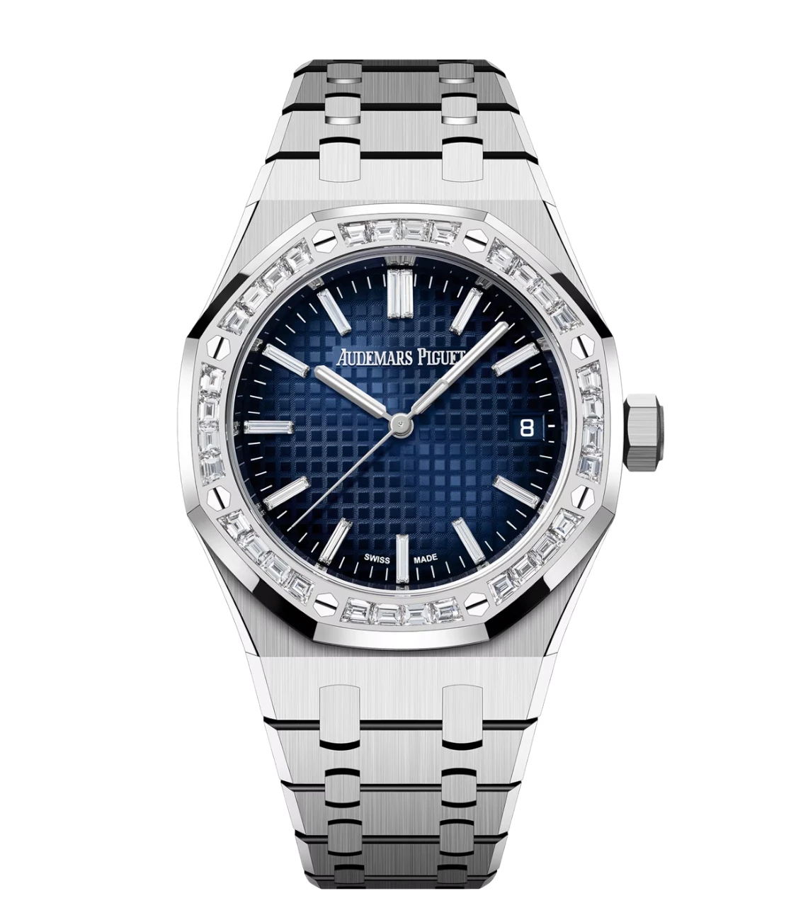 Audemars Piguet Royal Oak Selfwinding 18-carat white gold and Smoked blue dial 18-carat white gold bracelet Ref. 15551BC.ZZ.1356BC.01