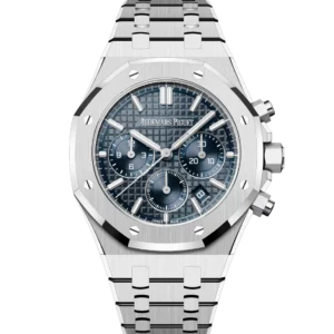 Audemars Piguet Royal Oak Selfwinding Chronograph Stainless steel and “Bleu nuit nuage 50” dial Stainless steel bracelet Ref. 26715ST.OO.1356ST.01