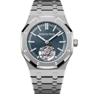 Audemars Piguet Royal Oak Selfwinding Flying Tourbillon Titanium and Sandblasted blue dial Titanium bracelet Ref. 26730TI.OO.1320TI.02