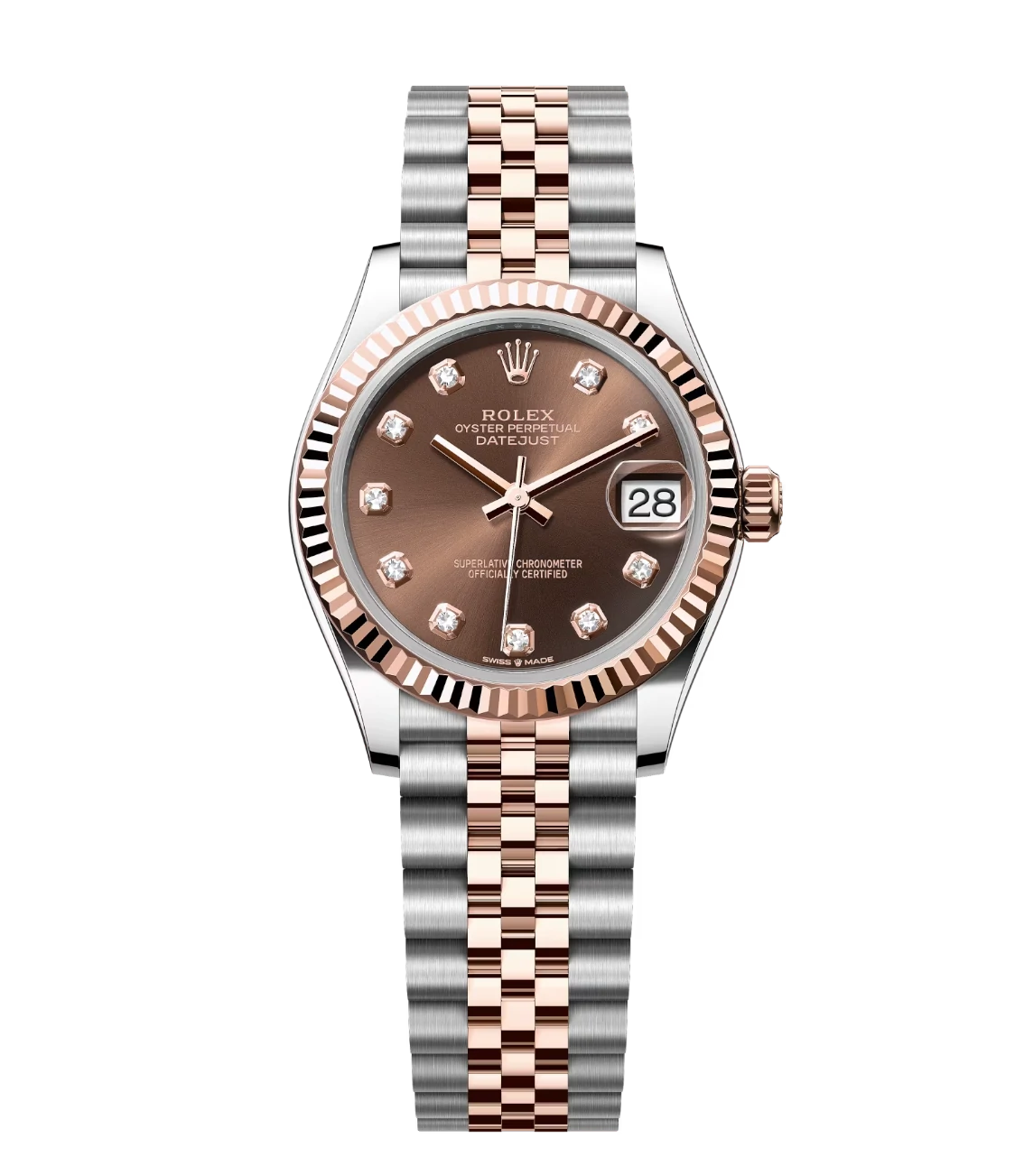 Rolex Datejust 31 Oyster Perpetual watch with Oystersteel and Everose gold Jubilee band