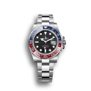 Rolex GMT-Master II "Pepsi" Oystersteel black dial Oyster band Reference 126710BLRO