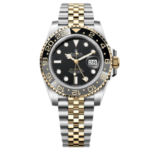 Rolex GMT-Master II 40 Oyster Perpetual Oystersteel and yellow gold black dial Jubilee band Reference 126713GRNR