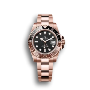 Rolex GMT-Master II 40 Oyster Perpetual 18 ct Everose gold black dial Oyster band Reference 126715CHNR