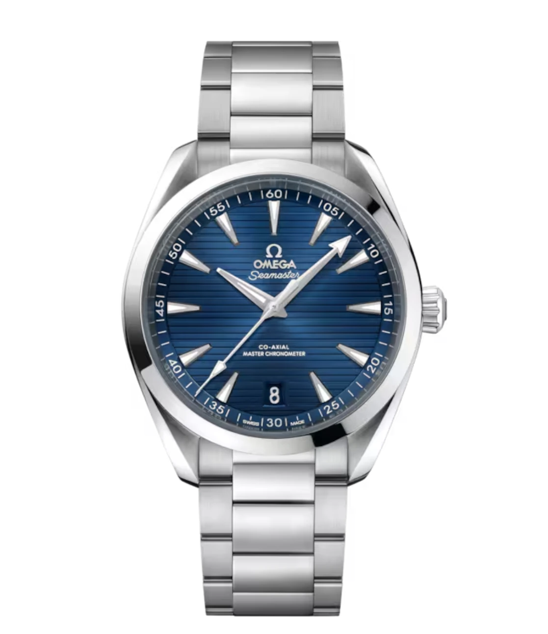 OMEGA Seamaster Aqua Terra 150M Steel and Blue dial Steel Butterfly clasp bracelet Ref. 220.10.41.21.03.004