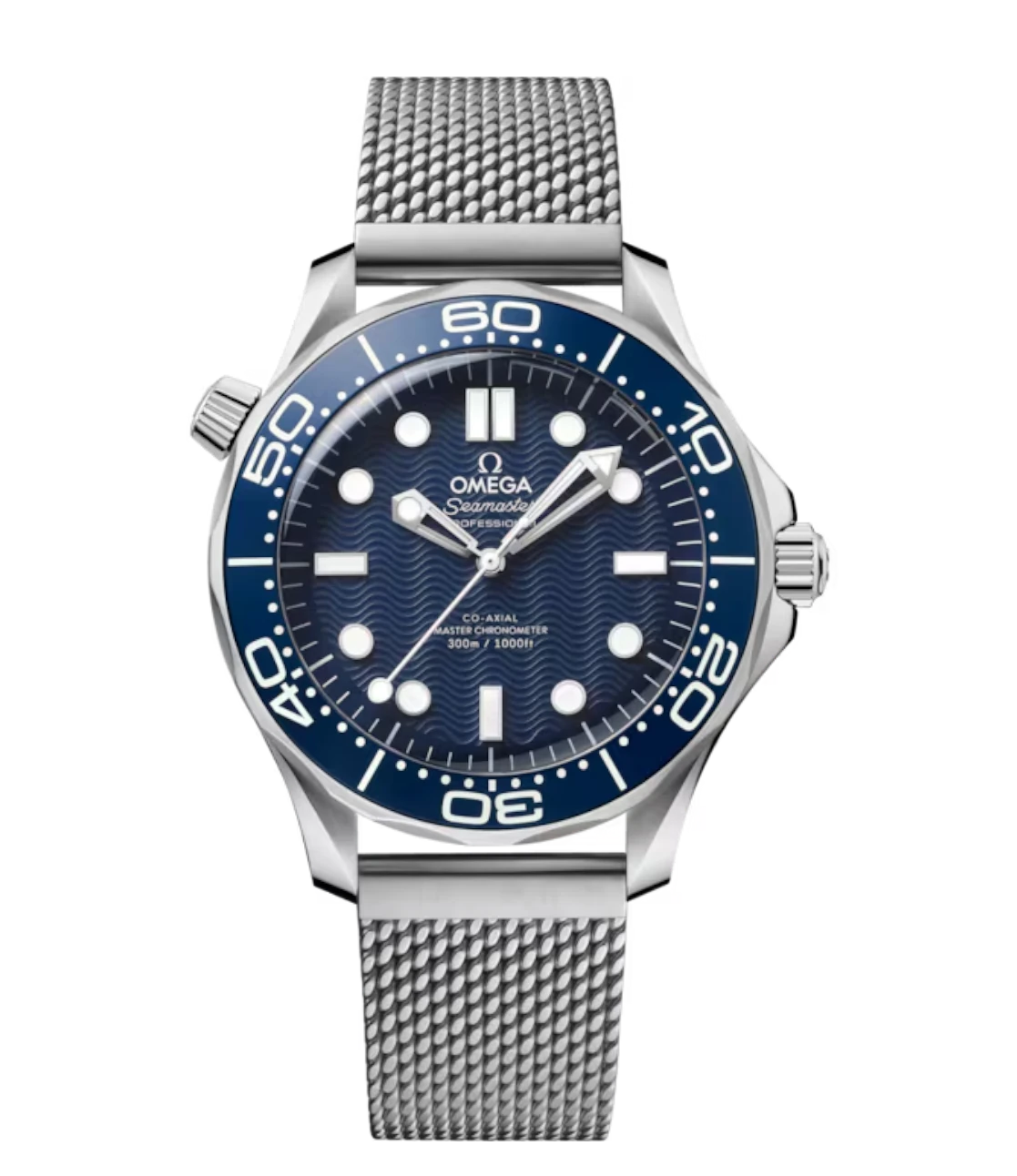OMEGA Seamaster Diver 300M "James Bond 60th anniversary" Steel and Blue dial Steel Foldover clasp bracelete Ref. 210.30.42.20.03.002