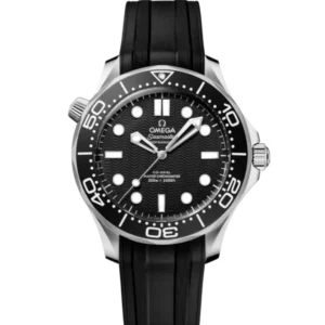 OMEGA Seamaster Diver 300M Steel and Black aluminium dial Black Rubber strap Ref. 210.32.42.20.01.003