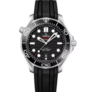 OMEGA Seamaster Diver 300M Steel and Black dial Black Rubber strap Ref. 210.32.42.20.01.001