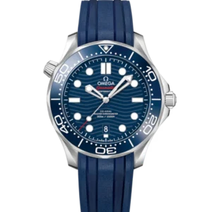 OMEGA Seamaster Diver 300M Steel and Blue dial Blue Rubber strap Ref. 210.32.42.20.03.001