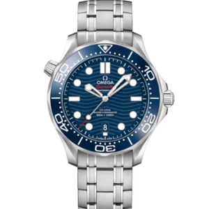 OMEGA Seamaster Diver 300M Steel and Blue dial Steel Foldover clasp bracelete Ref. 210.30.42.20.03.001
