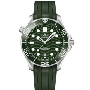 OMEGA Seamaster Diver 300M Steel and Green dial Green Rubber strap Ref. 210.32.42.20.10.001