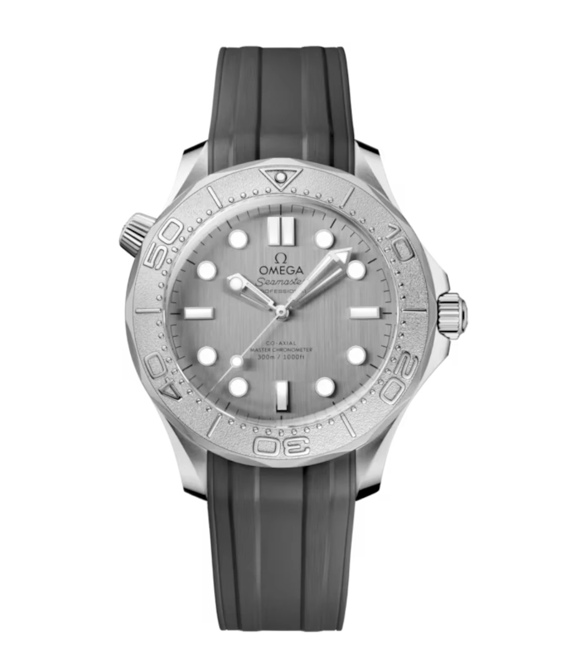 OMEGA Seamaster Diver 300M Steel and Grey dial Grey Rubber strap Ref. 210.32.42.20.06.002