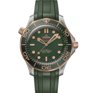 OMEGA Seamaster Diver 300M Titanium ‑ Bronze gold and Green dial Green Rubber strap Ref. 210.92.42.20.10.001