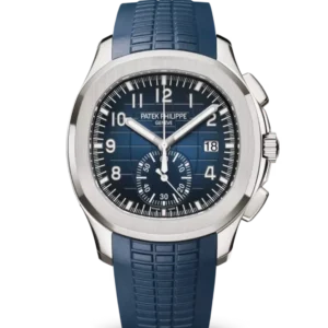 Patek Philippe Aquanaut Chronograph White gold and Sunburst blue dial midnight blue Composite material Strap Ref. 5968G-001