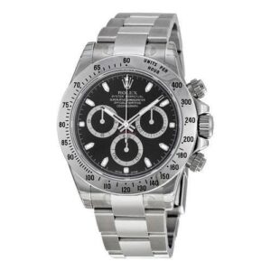 Rolex Cosmograph Daytona 40 Oyster Perpetual Oystersteel black dial Oyster band Reference 116520BKSO