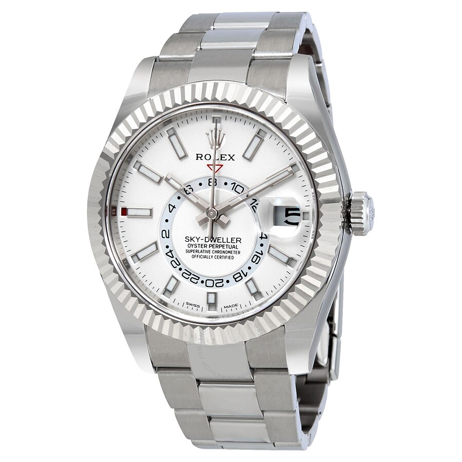 Rolex Sky-Dweller 41 Oyster Perpetual Oystersteel and white gold intense white dial Oyster band Reference 326934BLSO
