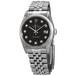 Rolex Datejust 36 Black Dial Diamonds