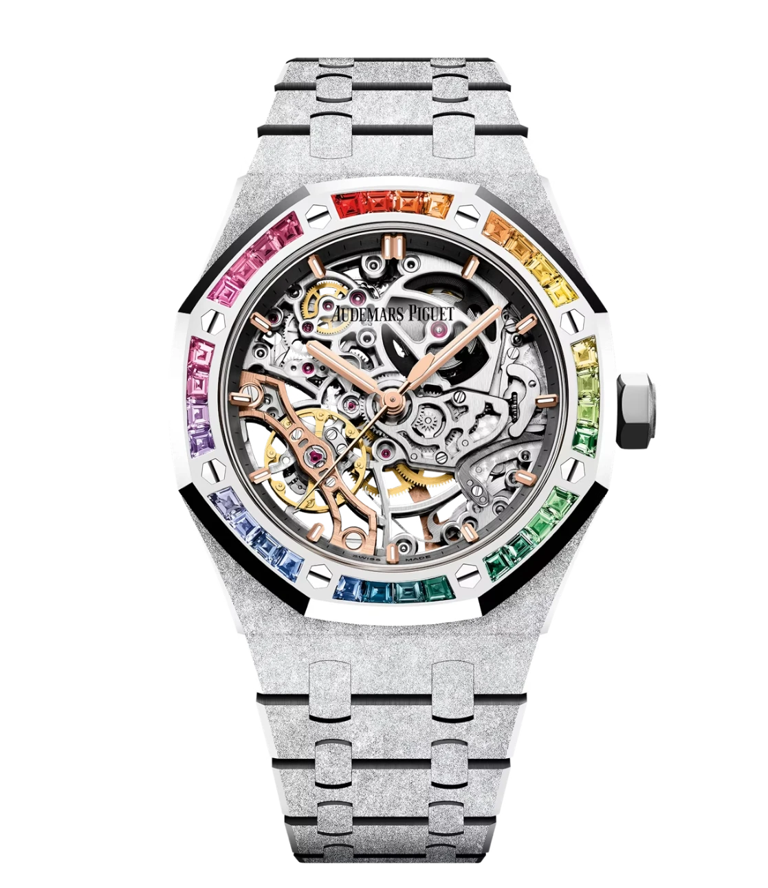 Audemars Piguet Royal Oak Frosted Gold Double Balance Wheel Openworked watch in 18-carat white gold