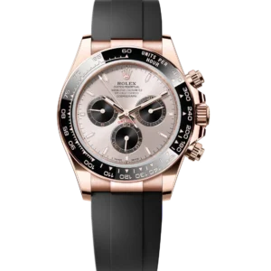 Rolex Cosmograph Daytona 40 Oyster Perpetual 18 ct Everose gold Sundust and bright black dial Oysterflex band Reference 126515LN