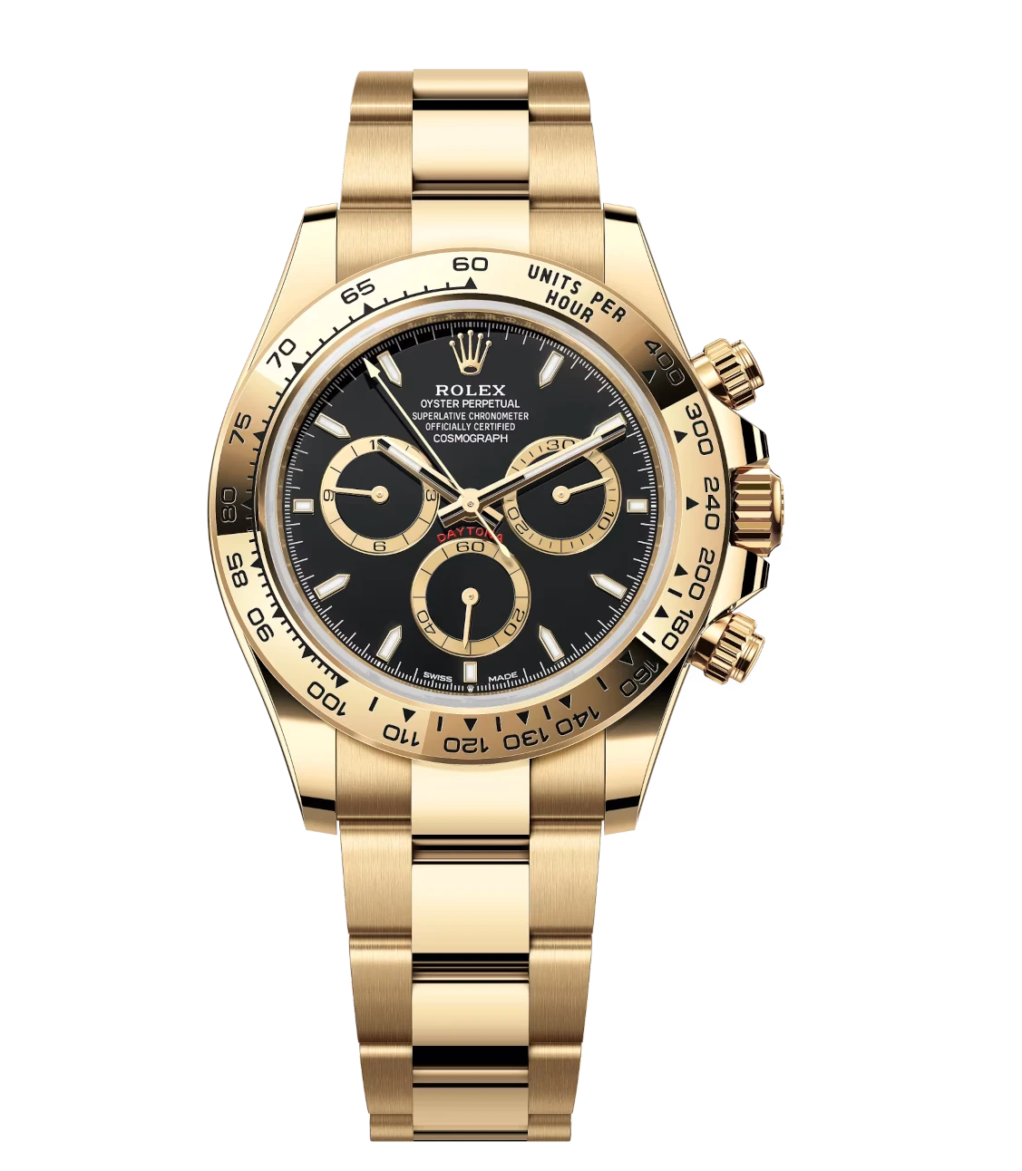 Rolex Cosmograph Daytona 40 Oyster Perpetual 18 ct yellow gold black dial Oyster band Reference 126508
