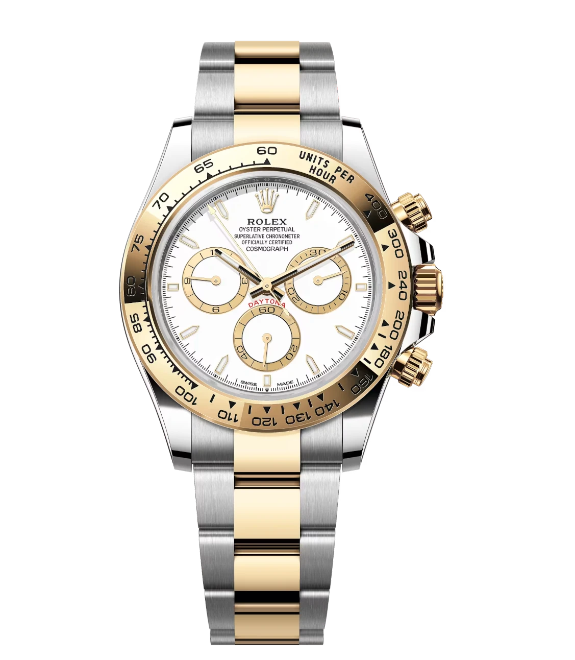 Rolex Cosmograph Daytona 40 Oyster Perpetual Oystersteel and yellow gold white dial Oyster band Reference 126503