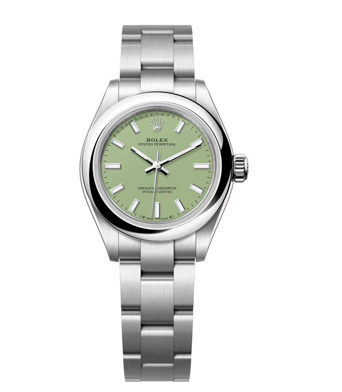 Rolex Oyster Perpetual 28 pistachio dial Oyster band Reference 276200