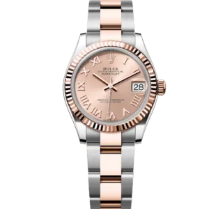 Rolex Datejust 31 Oyster Perpetual Oystersteel and Everose gold features a rosé-colour dial Oyster band Reference 278271
