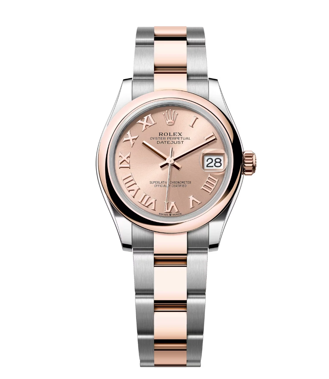 Rolex Datejust 31 Oyster Perpetual watch in Oystersteel and Everose gold with rosé-colour dial