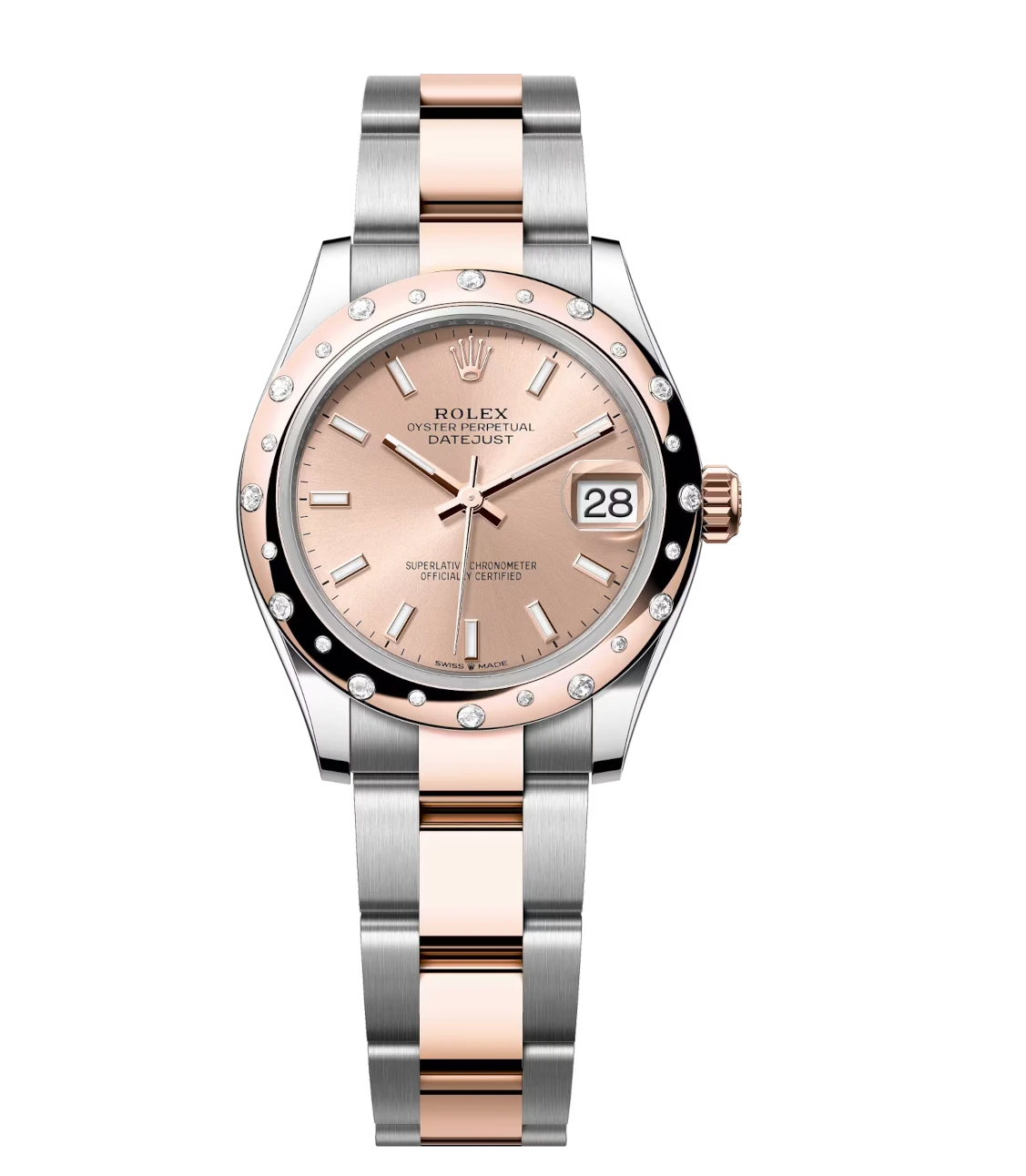 Rolex Datejust 31 Oyster Perpetual Oystersteel and Everose gold rosé colour dial Oyster band Reference 278341RBR