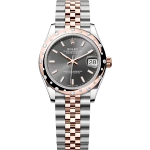 Rolex Datejust 31 Oyster Perpetual Oystersteel and Everose gold slate dial Jubilee band Reference 278341RBR