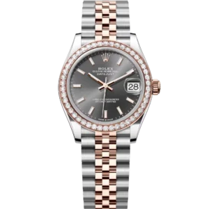 Rolex Datejust 31 Oyster Perpetual Oystersteel and Everose gold slate dial Jubilee band Reference 278381RBR