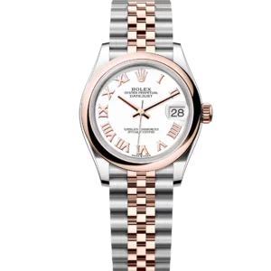 Rolex Datejust 31 Oyster Perpetual Oystersteel and Everose gold white dial Jubilee band Reference 278241