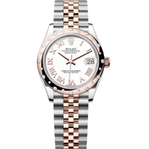 Rolex Datejust 31 Oyster Perpetual Oystersteel and Everose gold white dial Jubilee band Reference 278341RBR