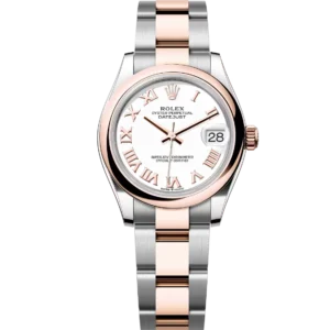 Rolex Datejust 31 Oyster Perpetual Oystersteel and Everose gold white dial Oyster band Reference 278241