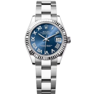 Rolex Datejust 31 Oyster Perpetual Oystersteel and white gold bright blue dial Oyster band Reference 278274